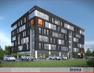 Postępy prac na budowie biurowca BREMA w Katowicach