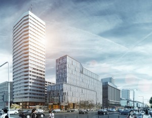 Centrum Marszałkowska z kamieniem węgielnym