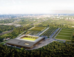 [Katowice] Na budowie stadionu miejskiego trwają intensywne prace