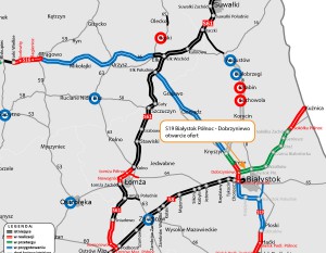 [Podlaskie] GDDKiA poznała oferty w przetargu na realizację fragmentu S19