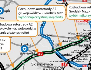Rozbudowa A2 Łódź–Warszawa: pierwsze odcinki z wybranym wykonawcą