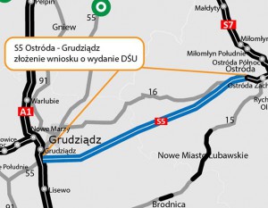 S5 Ostróda–Grudziądz: wnioski o decyzje środowiskowe złożone