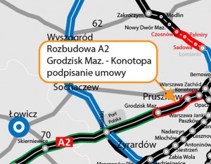 [Mazowieckie] Rusza rozbudowa pierwszego odcinka autostrady A2 między Warszawą a Łodzią