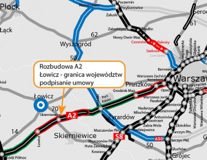 [Łódzkie] Podpisano umowę na rozbudowę kolejnego odcinka między A2